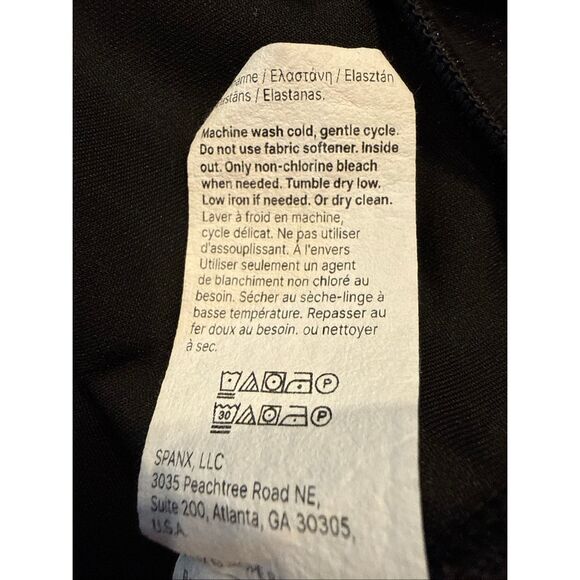 Spanx AirEssentials Shine Half Zip Sweatshirt- Very Black / Silver Shimmer Size - Picture 11 of 12